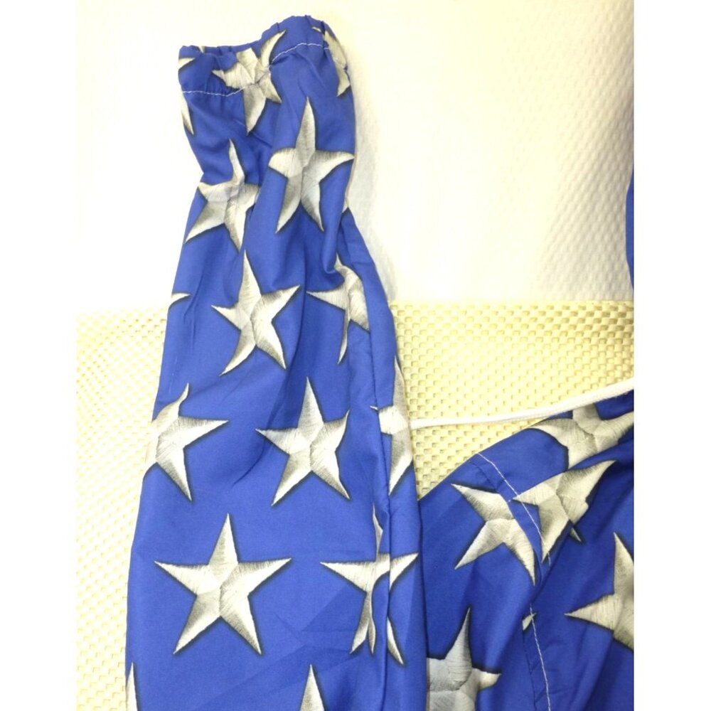 Brooklyn Cloth Stars & Stripes Flag USA Hooded Windbreaker Jacket Med Pullover - Picture 6 of 16